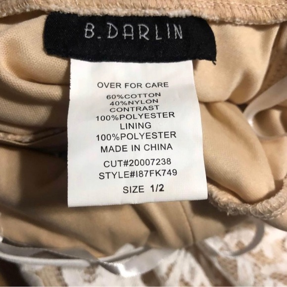 B. Darlin Strappy Back Lace Fit And Flare Cocktail Mini Dress Sz 1/2 - Picture 7 of 8